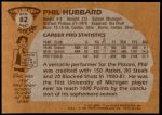 1981 Topps #82 MW Phil Hubbard  Back Thumbnail