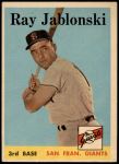 1958 Topps #362  Ray Jablonski  Front Thumbnail