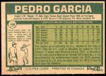 1977 O-Pee-Chee #166  Pedro Garcia  Back Thumbnail
