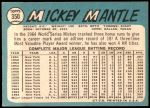 1965 Topps #350  Mickey Mantle  Back Thumbnail