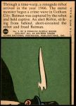 1966 Topps Batman Red Bat #29   Danger From 25th Century Back Thumbnail
