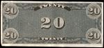 1962 Topps Civil War News Currency   $20 Serial #131960 Back Thumbnail