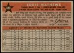 1958 Topps #480   -  Eddie Mathews All-Star Back Thumbnail