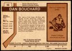 1973 O-Pee-Chee #45  Dan Bouchard  Back Thumbnail