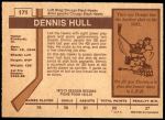 1973 O-Pee-Chee #171  Dennis Hull  Back Thumbnail
