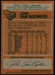 1978 Topps #224  John Van Boxmeer  Back Thumbnail