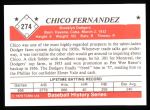 1979 TCMA The 1950's #274  Chico Fernandez  Back Thumbnail