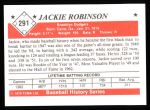 1979 TCMA The 1950's #291  Jackie Robinson  Back Thumbnail
