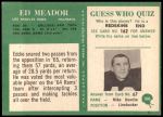 1966 Philadelphia #100  Ed Meador  Back Thumbnail