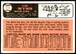 1966 Topps #520  Jim Wynn  Back Thumbnail
