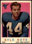 1959 Topps #7  Kyle Rote  Front Thumbnail
