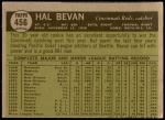 1961 Topps #456  Hal Bevan  Back Thumbnail