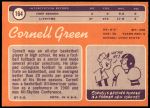 1970 Topps #164  Cornell Green  Back Thumbnail