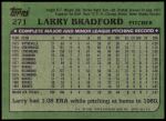 1982 Topps #271  Larry Bradford  Back Thumbnail
