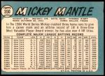 1965 Topps #350  Mickey Mantle  Back Thumbnail