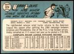 1965 Topps #324  Bobby Locke  Back Thumbnail