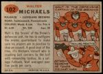 1957 Topps #102  Walt Michaels  Back Thumbnail