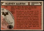 1980 Topps #270  Harvey Martin  Back Thumbnail