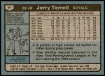 1980 Topps #98  Jerry Terrell  Back Thumbnail