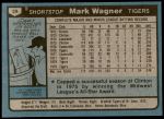 1980 Topps #29  Mark Wagner  Back Thumbnail