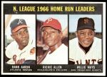 1967 Topps #244   -  Hank Aaron / Willie Mays / Rich Allen NL HR Leaders Front Thumbnail