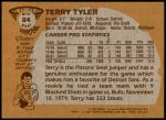1981 Topps #84 MW Terry Tyler  Back Thumbnail