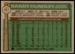 1976 Topps #351  Randy Hundley  Back Thumbnail