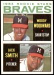 1964 Topps #378   -  Woody Woodward / Jack Smith Braves Rookies Front Thumbnail