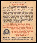 1949 Bowman #58  Bob Elliott  Back Thumbnail