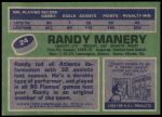 1976 Topps #24  Randy Manery  Back Thumbnail