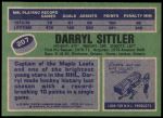 1976 Topps #207  Darryl Sittler  Back Thumbnail
