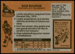 1975 Topps #163  Bob Bourne  Back Thumbnail