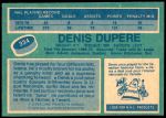 1976 O-Pee-Chee NHL #334  Denis Dupere  Back Thumbnail