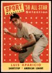 1958 Topps #483   -  Luis Aparicio All-Star Front Thumbnail