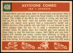 1959 Topps #408   -  Luis Aparicio / Nellie Fox Keystone Combo Back Thumbnail