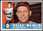 1960 Topps #406  Billy Klaus  Front Thumbnail
