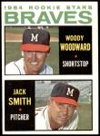 1964 Topps #378   -  Woody Woodward / Jack Smith Braves Rookies Front Thumbnail