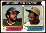 1974 O-Pee-Chee #202   -  Reggie Jackson / Willie Stargell HR Leaders Front Thumbnail