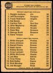 1974 O-Pee-Chee #202   -  Reggie Jackson / Willie Stargell HR Leaders  Back Thumbnail