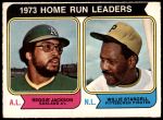 1974 O-Pee-Chee #202   -  Reggie Jackson / Willie Stargell HR Leaders  Front Thumbnail