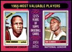 1975 Topps Mini #204   -  Frank Robinson / Roberto Clemente 1966 MVPs Front Thumbnail