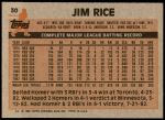 1983 Topps #30  Jim Rice  Back Thumbnail