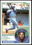 1983 Topps #190  Cecil Cooper  Front Thumbnail