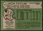 1978 Topps #28  Jack Tatum  Back Thumbnail