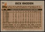 1983 Topps #781  Rick Rhoden  Back Thumbnail
