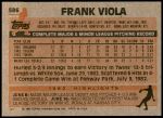 1983 Topps #586  Frank Viola  Back Thumbnail