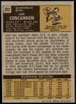 1971 Topps #262  Jack Concannon  Back Thumbnail