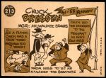 1960 Topps #213  Chuck Dressen  Back Thumbnail