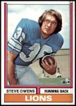 1974 Topps #52 ONE Steve Owens  Front Thumbnail