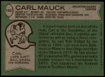 1978 Topps #193  Carl Mauck  Back Thumbnail